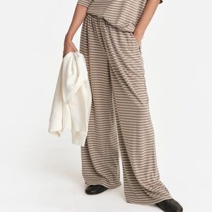 MATE The Label Pebble Bone Stripe Organic Cotton Sleep Pants $98
